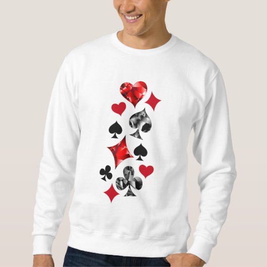 Poker Player Gambler Kartenspielen Anzug Las Vegas Sweatshirt (Vorderseite)