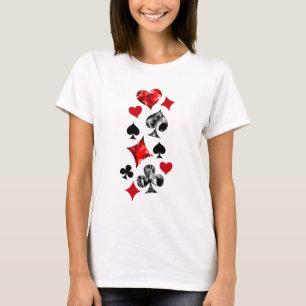 Poker Player Gambler Kartenspielen Anzug Las Vegas T-Shirt