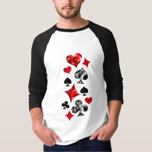 Poker Player Gambler Kartenspielen Anzug Las Vegas T-Shirt