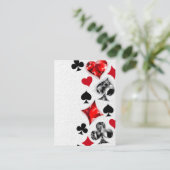 Poker Player Gambler Kartenspielen Anzug Las Vegas Visitenkarte (Stehend Vorderseite)