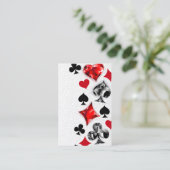 Poker Player Gambler Kartenspielen Anzug Las Vegas Visitenkarte (Stehend Vorderseite)