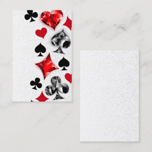 Poker Player Gambler Kartenspielen Anzug Las Vegas Visitenkarte (Vorne/Hinten)