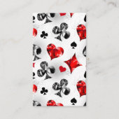 Poker Player Gambler Kartenspielen Anzug Las Vegas Visitenkarte (Vorderseite)