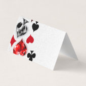 Poker Player Gambler Kartenspielen Anzug Las Vegas Visitenkarten (Rückseite)