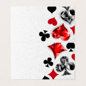 Poker Player Gambler Kartenspielen Anzug Las Vegas Visitenkarten (Außenseite Aufgefaltet)