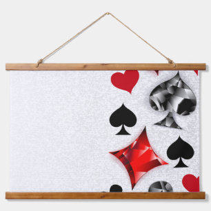 Poker Player Gambler Kartenspielen Anzug Las Vegas Wandteppich Mit Holzrahmen