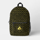 Poker Player Monogram Club Black Gold Card Anzug Bedruckter Rucksack (Vorderseite)