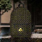 Poker Player Monogram Club Black Gold Card Anzug Bedruckter Rucksack
