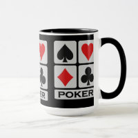Poker Player Tasse - wählen Sie Stil & Farbe