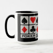 Poker Player Tasse - wählen Sie Stil & Farbe (Links)