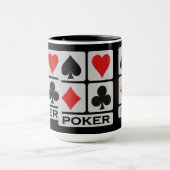 Poker Player Tasse - wählen Sie Stil & Farbe (Zentrum)