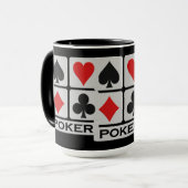 Poker Player Tasse - wählen Sie Stil & Farbe (Vorderseite Links)