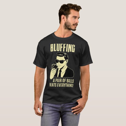 Poker Player Texas Hold_Em Night - Bluffunny Funny T-Shirt (Vorne ganz)