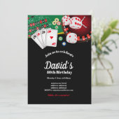 Poker Playing Card, Casino Party einladen Einladung (Stehend Vorderseite)