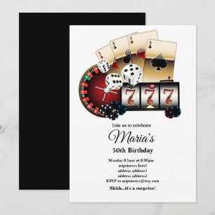 Poker Playing Card, Casino Party einladen Einladung