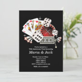 Poker Playing Card, Casino Party einladen Einladung (Stehend Vorderseite)
