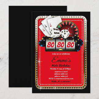 Poker Playing Card, Casino Party einladen Einladung