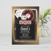 Poker Playing Card, Casino Party einladen Einladung (Stehend Vorderseite)