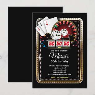 Poker Playing Card, Casino Party einladen Einladung