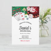 Poker Playing Card, Casino Party einladen Einladung (Stehend Vorderseite)