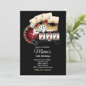 Poker Playing Card, Casino Party einladen Einladung (Stehend Vorderseite)
