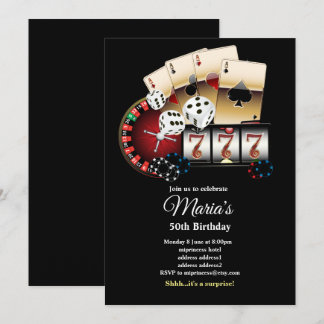 Poker Playing Card, Casino Party einladen Einladung