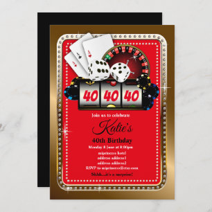 Poker Playing Card, Casino Party einladen Einladung