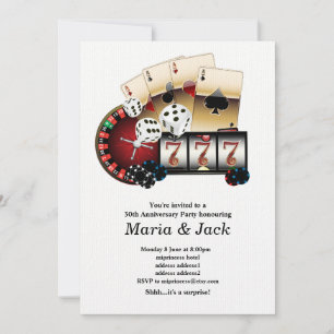 Poker Playing Card, Casino Party einladen Einladung
