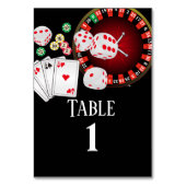 Poker Playing Card, Casino Party Tischnummer (Rückseite)