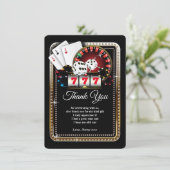 Poker Playing Card, Casino Vielen Dank Karte (Stehend Vorderseite)
