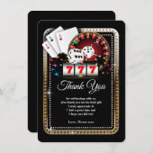 Poker Playing Card, Casino Vielen Dank Karte (Vorne/Hinten)