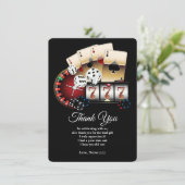 Poker Playing Card, Casino Vielen Dank Karte (Stehend Vorderseite)