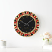 Poker Playing Cards Große Wanduhr (Zuhause)