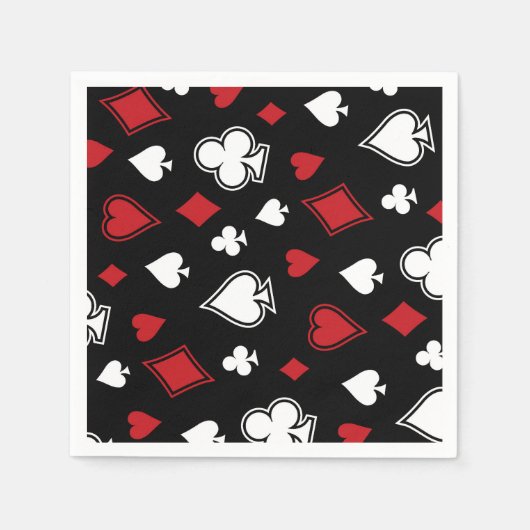 Poker Playing Cards Serviette (Vorderseite)