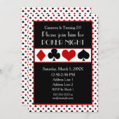 Poker| Poker| Anzüge Einladung (Vorne/Hinten)