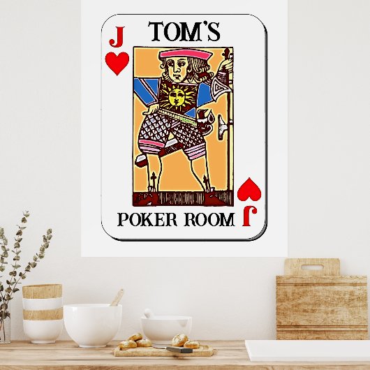 Poker Poster - Anpassbar - Jack der Herzen (Küche)