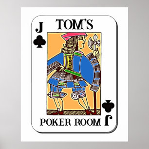 Poker Poster - Anpassbar - Jack von Clubs