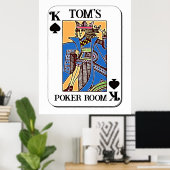 Poker Poster - Anpassbar - König der Spades (Heimbüro)