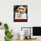 POKER POSTER - BEHALT CALM - PLAY POKER (Heimbüro)