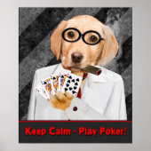 POKER POSTER - BEHALT CALM - PLAY POKER (Vorne)