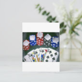 Poker Postkarte (Stehend Vorderseite)