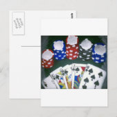 Poker Postkarte (Vorne/Hinten)