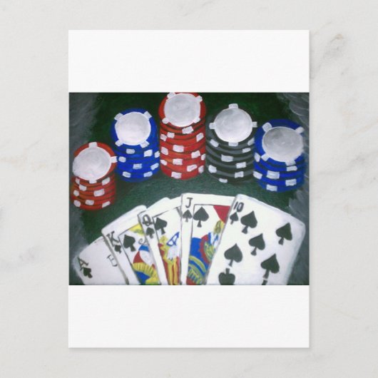 Poker Postkarte (Vorderseite)