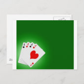 Poker Postkarte (Vorne/Hinten)