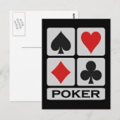 Poker Postkarte (Vorne/Hinten)