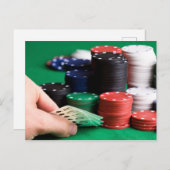 Poker Postkarte (Vorne/Hinten)