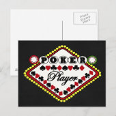 Poker Postkarte (Vorne/Hinten)