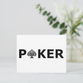 Poker Postkarte (Stehend Vorderseite)