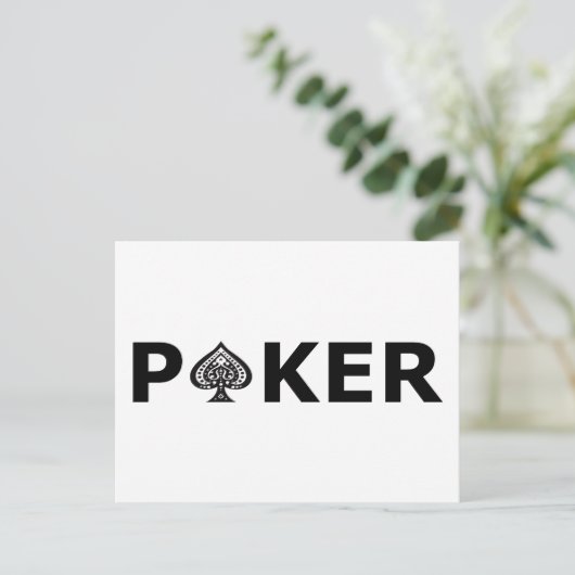 Poker Postkarte (Stehend Vorderseite)