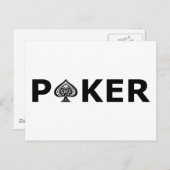 Poker Postkarte (Vorne/Hinten)